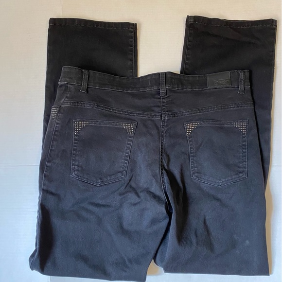 Olsen womens black straight leg Mona jeans with stretch - L/14 - Picture 8 of 14